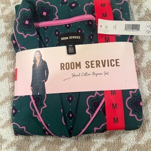Room Service Green and Pink Pajama Set